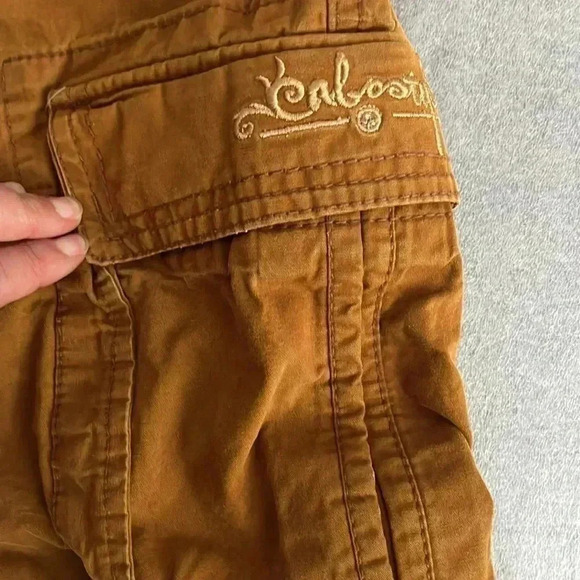 [36]The Cabostyle Relax Cotton  Yellow Brown Cargo Short- Made in Mexico - Picture 5 of 9